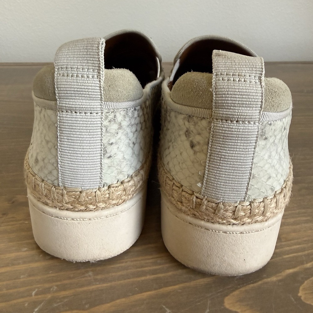 Franco Sarto Womens 8.5M Snakeskin‎ Leather Homer 2 Slip On Platform Sneakers - Picture 5 of 8